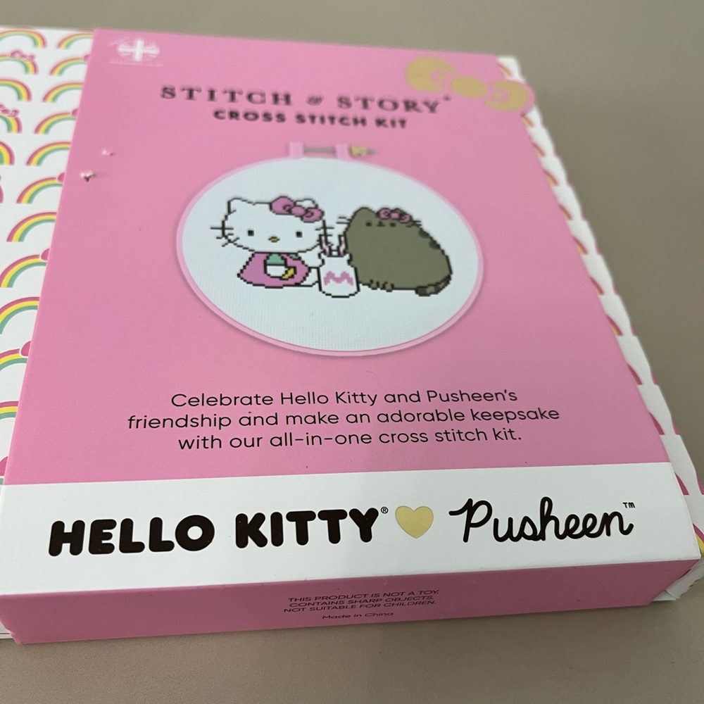 Stitch & Story Hello Kitty & Pusheen Cross Stitch Kit - Picture 5 of 6
